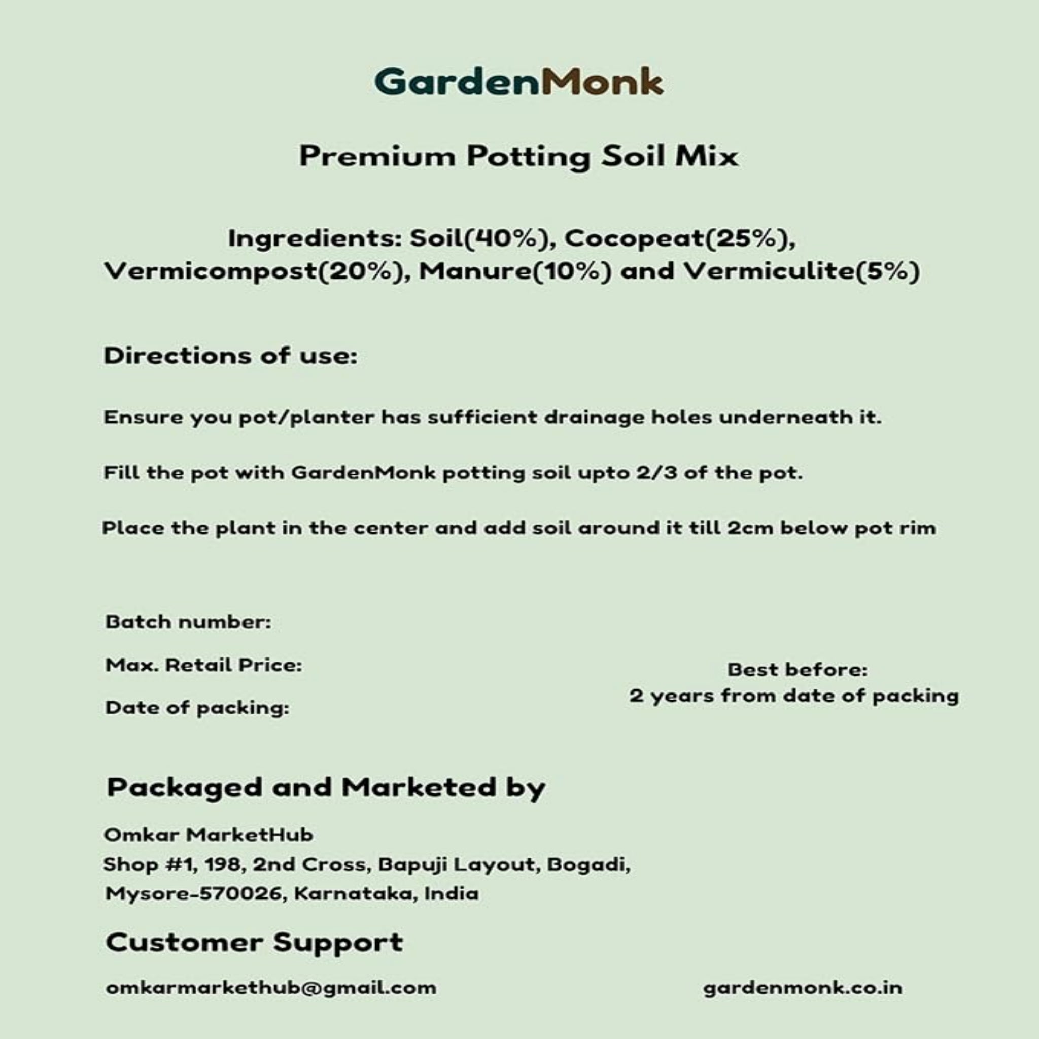 GardenMonk - Premium Potting Soil