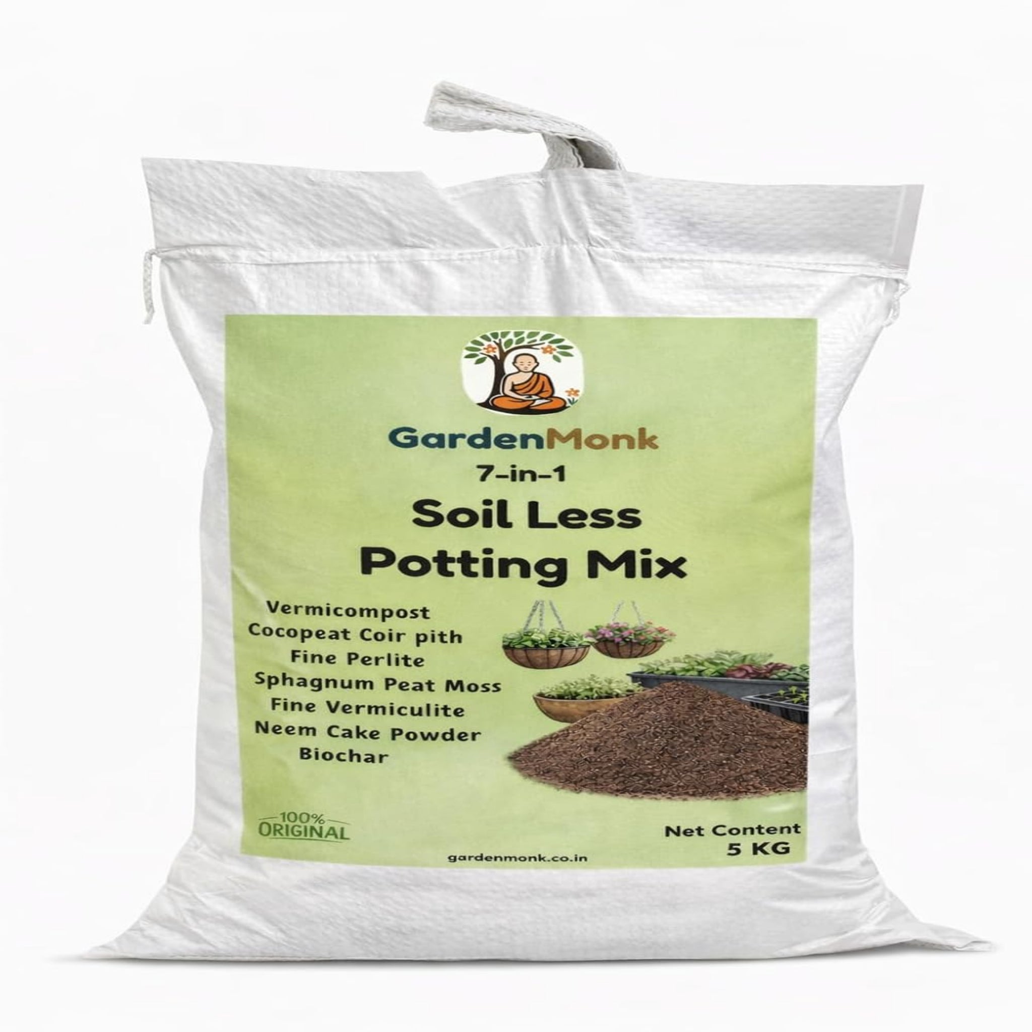 GardenMonk - Soil less Potting Mix(7-Ingredients)