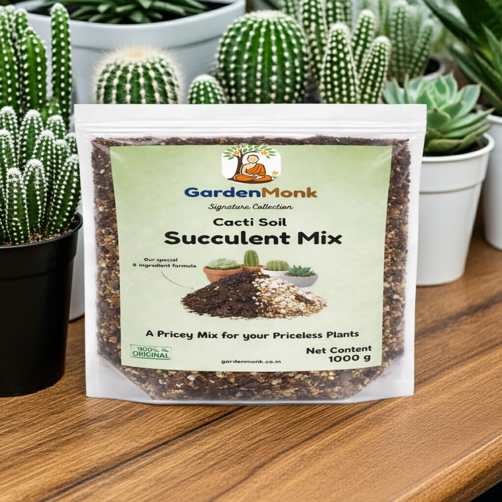 GardenMonk - Cacti Soil - 8-in-1 Gritty Succulent Soil Mix