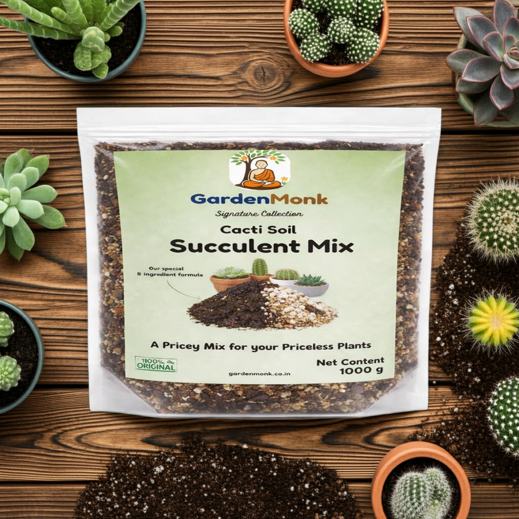 GardenMonk - Cacti Soil - 8-in-1 Gritty Succulent Soil Mix